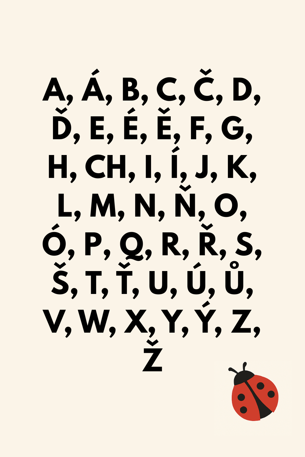 L'alphabet tchèque contient 42 lettres